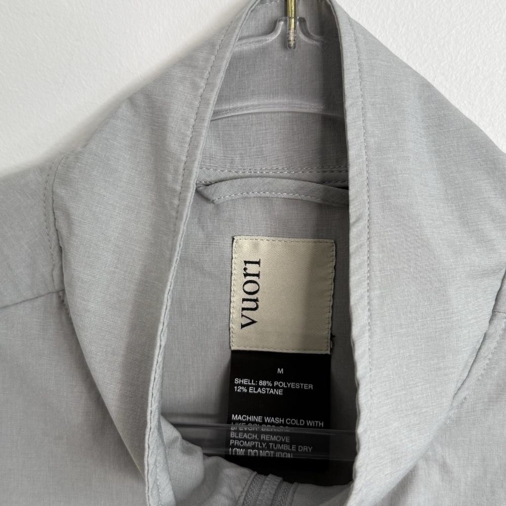 Vuori Venture Track Jacket Mens M Light Gray Full Zip Lightweight Outdoor Gym - Picture 4 of 11